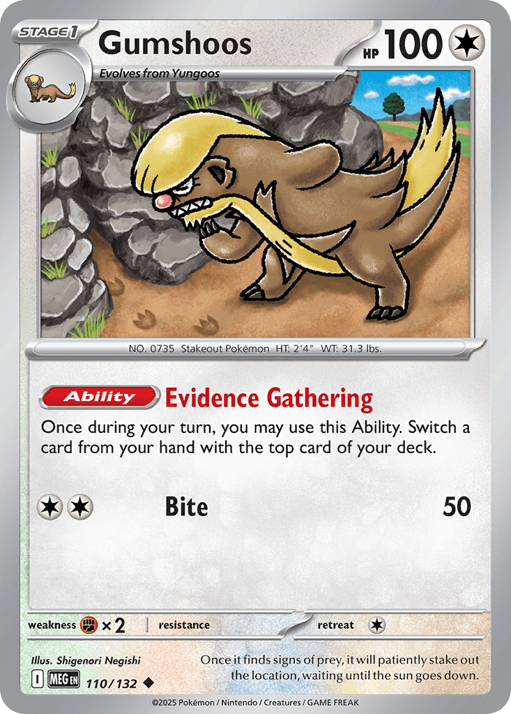 Gumshoos 110 — Mega Evolution