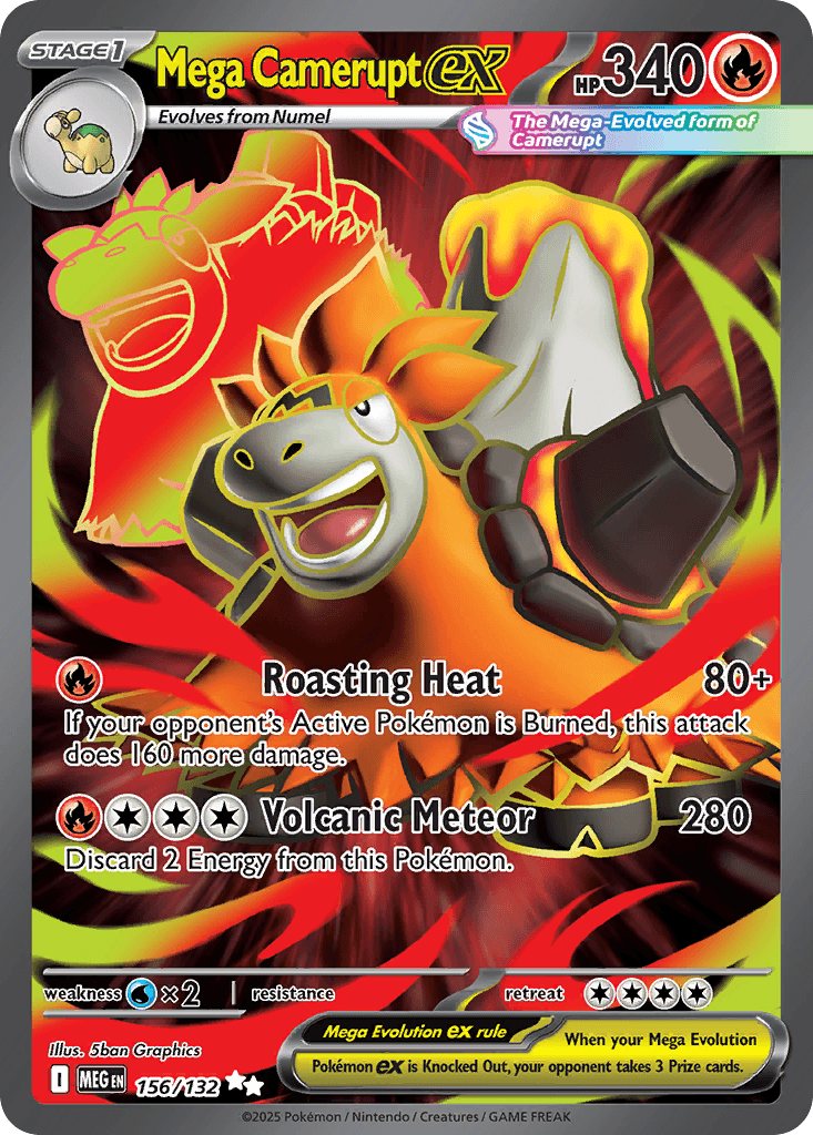 Mega Camerupt ex 156 — Mega Evolution