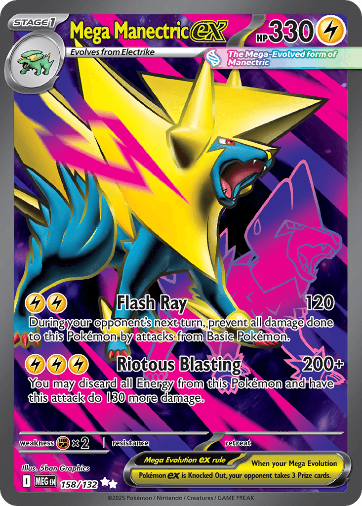 Mega Manectric ex 158 — Mega Evolution