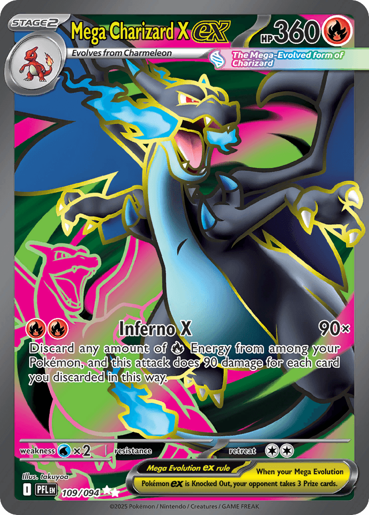 Mega Charizard X ex 109 — Phantasmal Flames