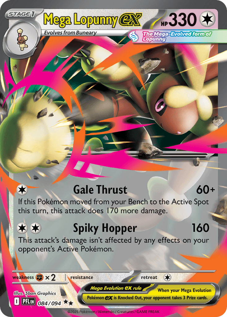 Mega Lopunny ex 84 — Phantasmal Flames