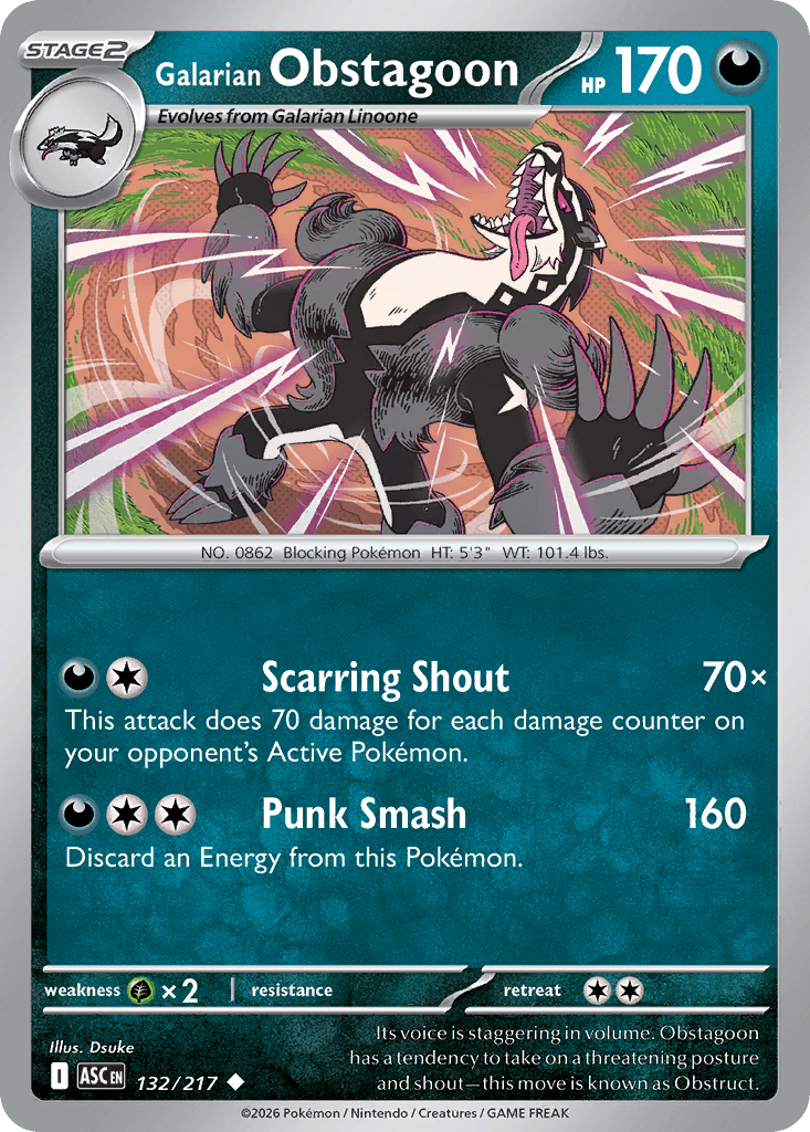 Galarian Obstagoon 132 — Ascended Heroes
