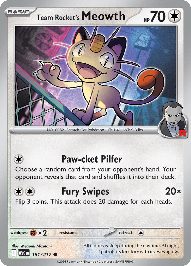 Team Rocket's Meowth 161 — Ascended Heroes