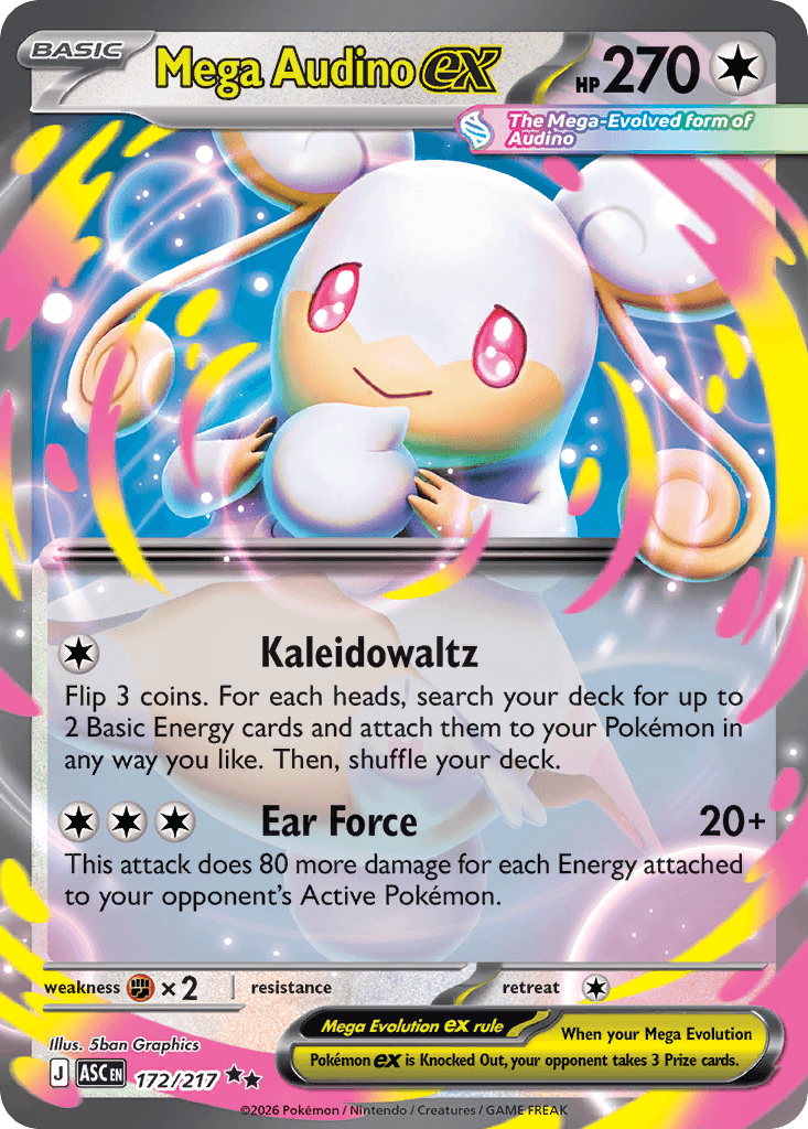 Mega Audino ex 172 — Ascended Heroes