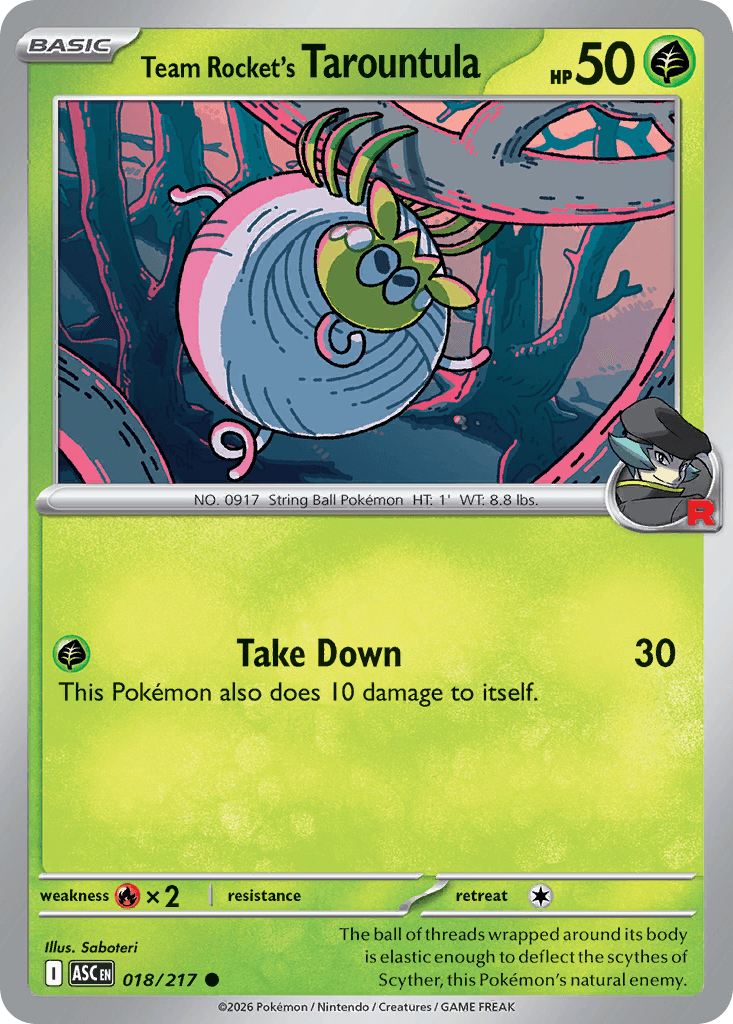 Team Rocket's Tarountula 18 — Ascended Heroes