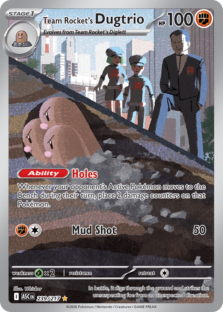 Team Rocket's Dugtrio 239 — Ascended Heroes
