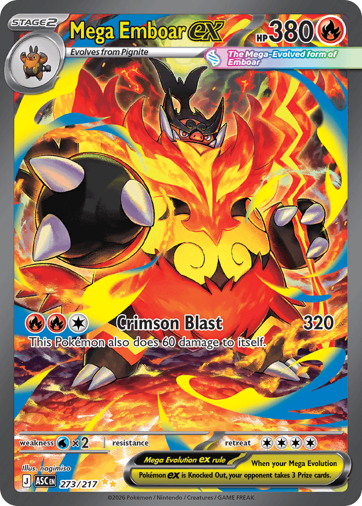 Mega Emboar ex 273 — Ascended Heroes