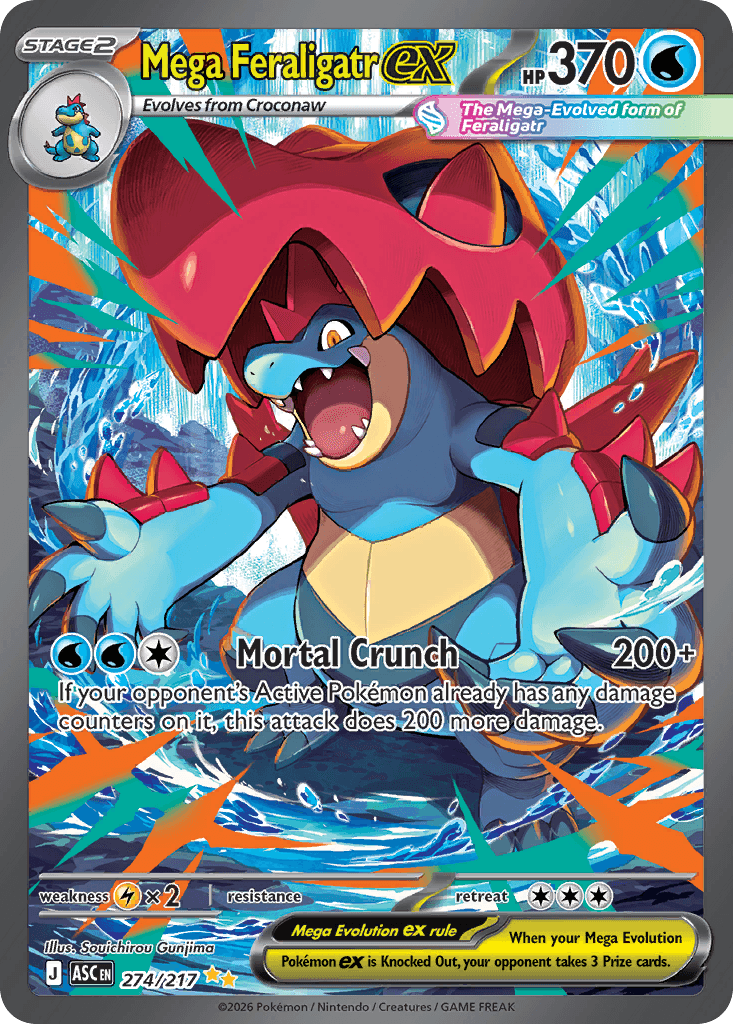 Mega Feraligatr ex 274 — Ascended Heroes