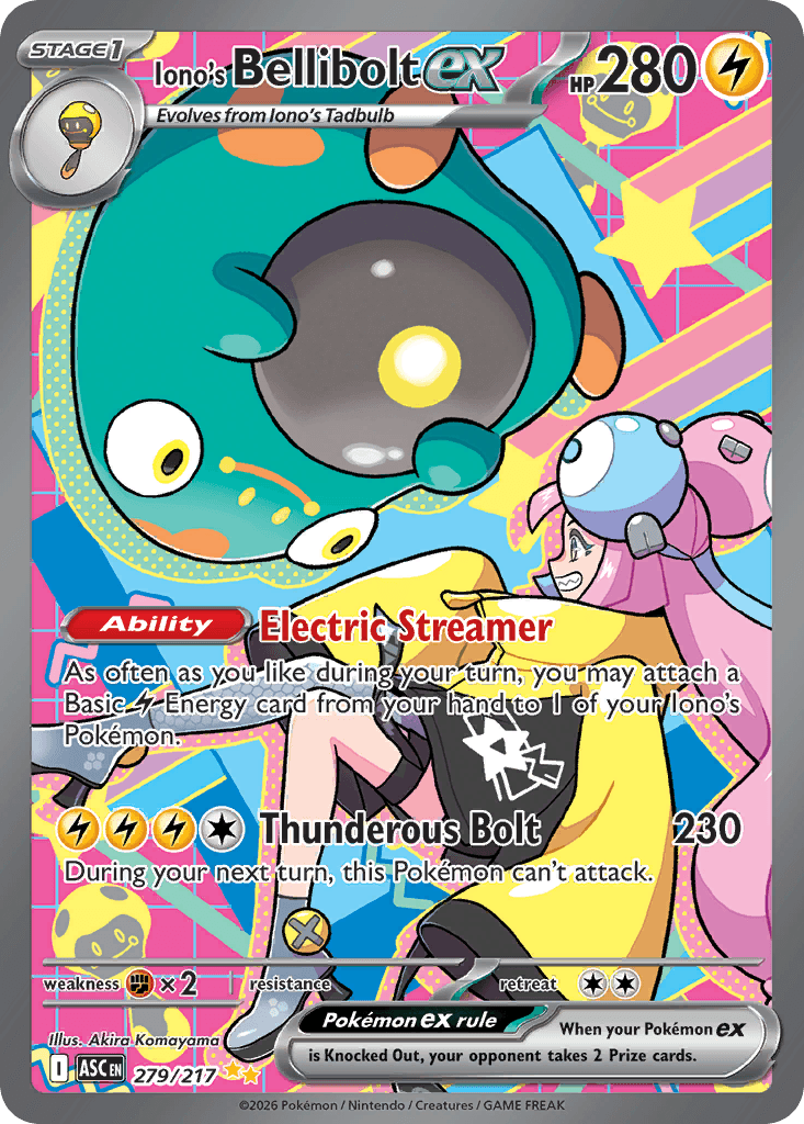 Iono's Bellibolt ex 279 — Ascended Heroes