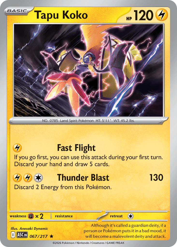 Tapu Koko 67 — Ascended Heroes