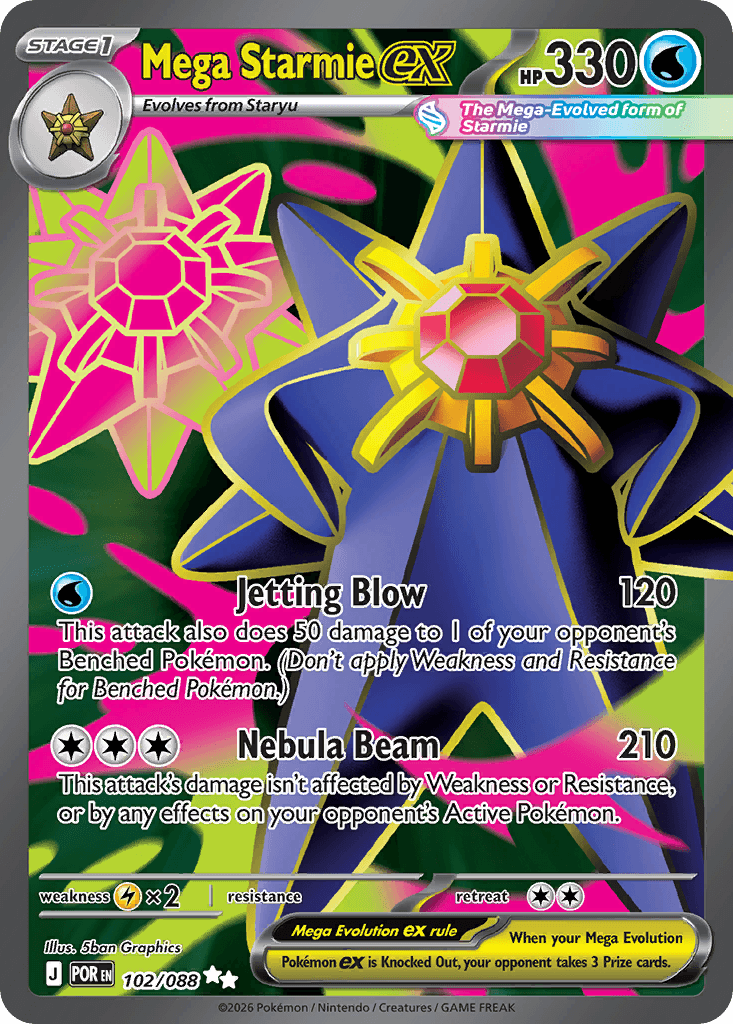 Mega Starmie ex 102 — Perfect Order