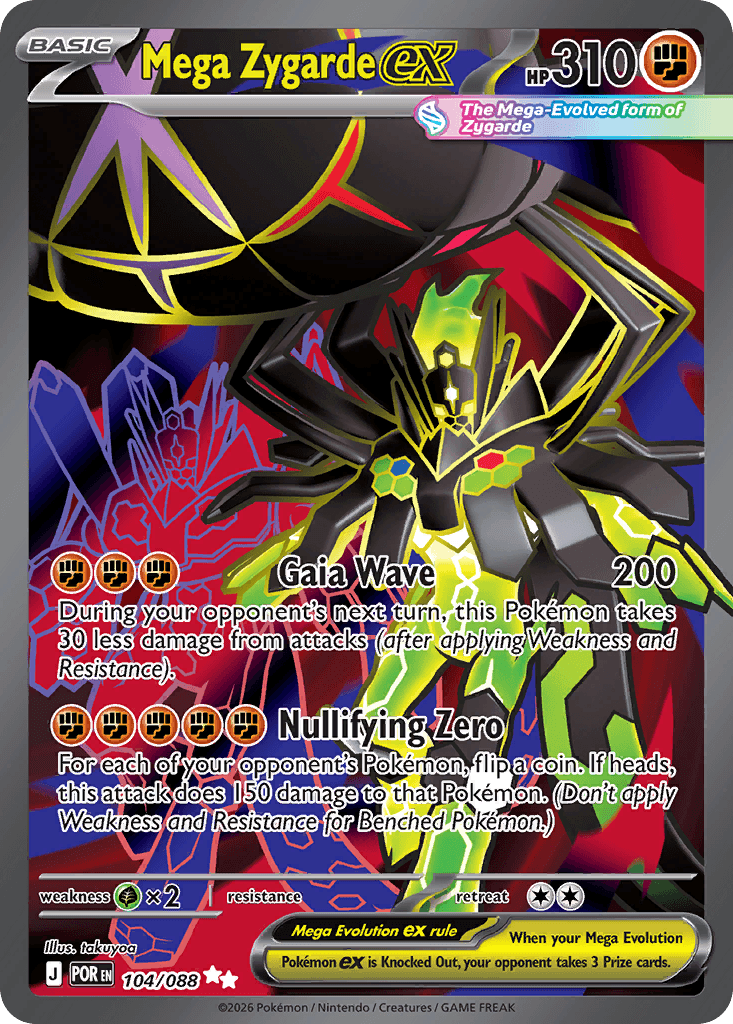 Mega Zygarde ex 104 — Perfect Order