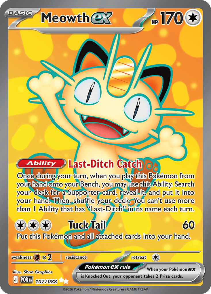 Meowth ex 107 — Perfect Order