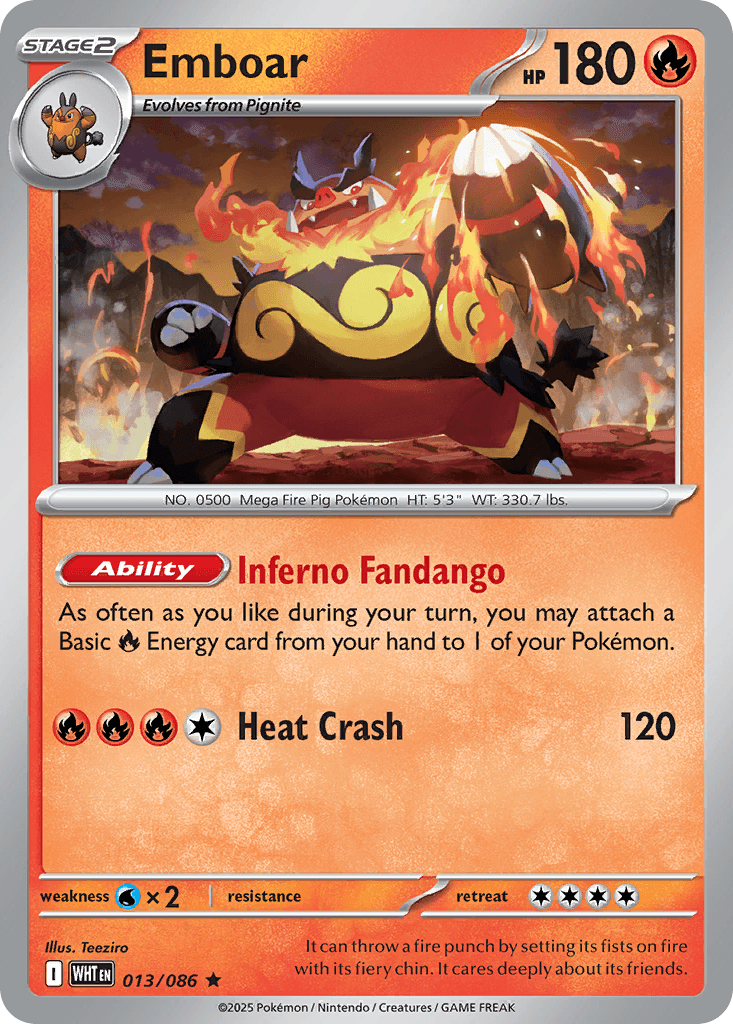 Emboar 13 — White Flare