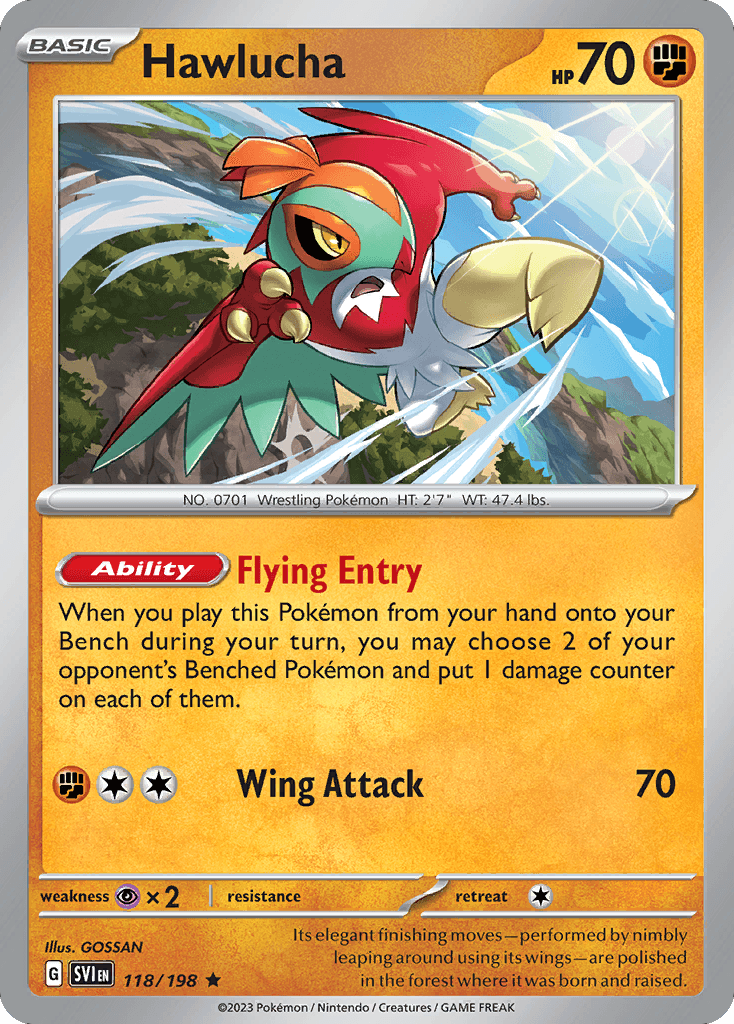 Hawlucha 118 — Scarlet & Violet