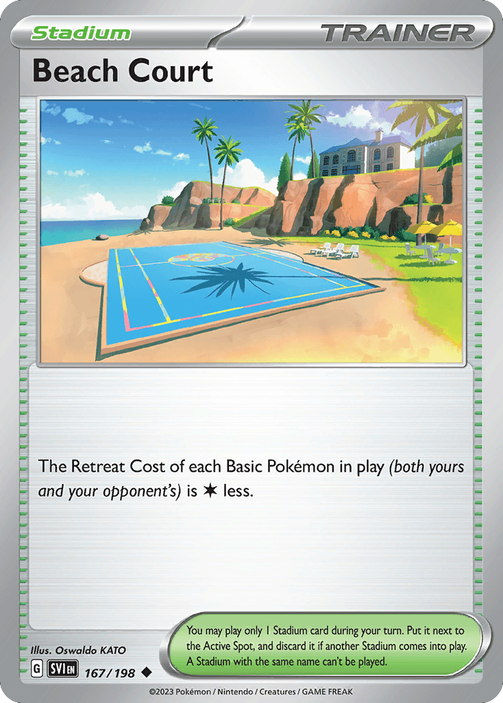 Beach Court 167 — Scarlet & Violet