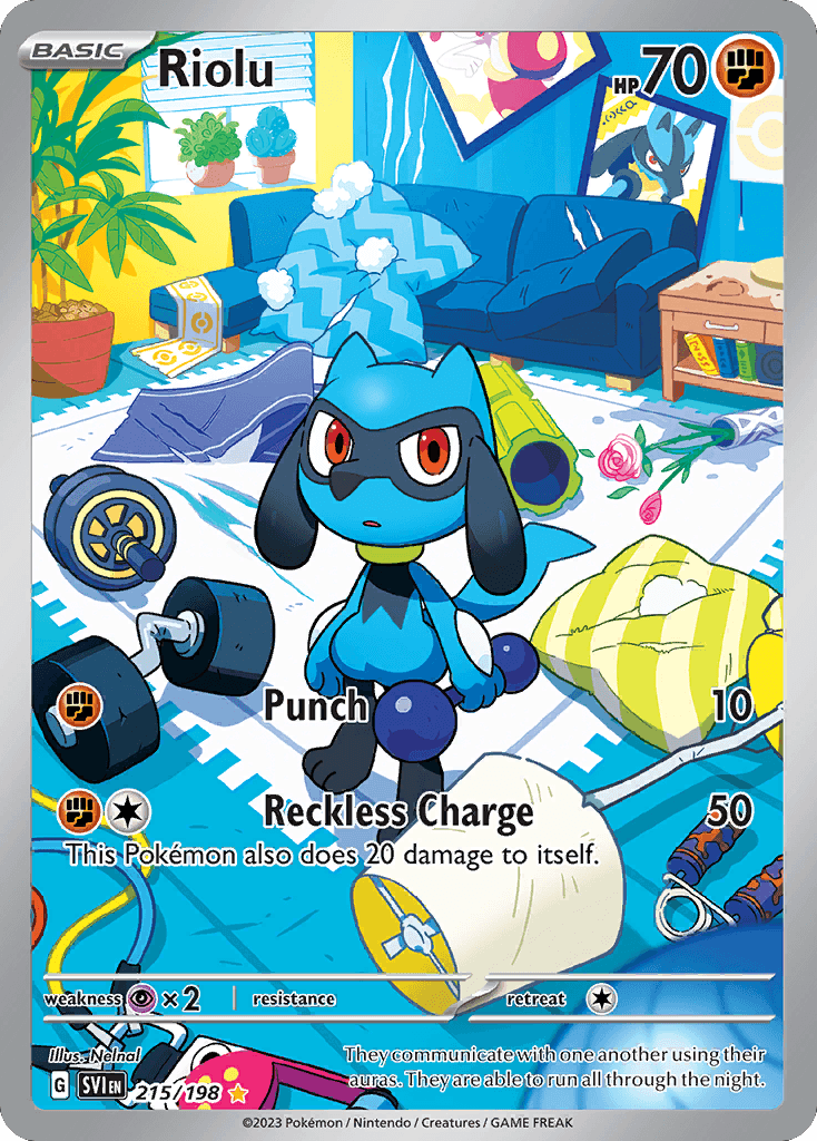 Riolu 215 — Scarlet & Violet