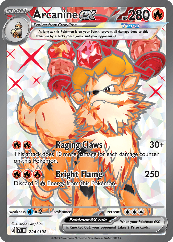 Arcanine ex 224 — Scarlet & Violet
