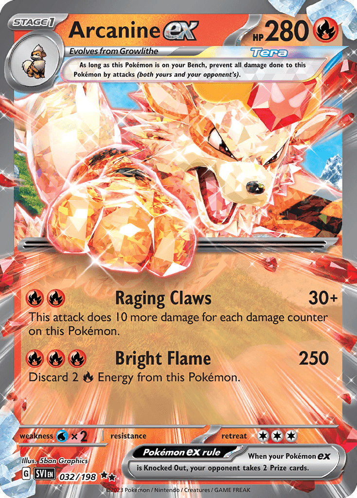 Arcanine ex 32 — Scarlet & Violet