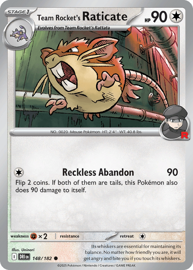 Team Rocket's Raticate 148 — Destined Rivals