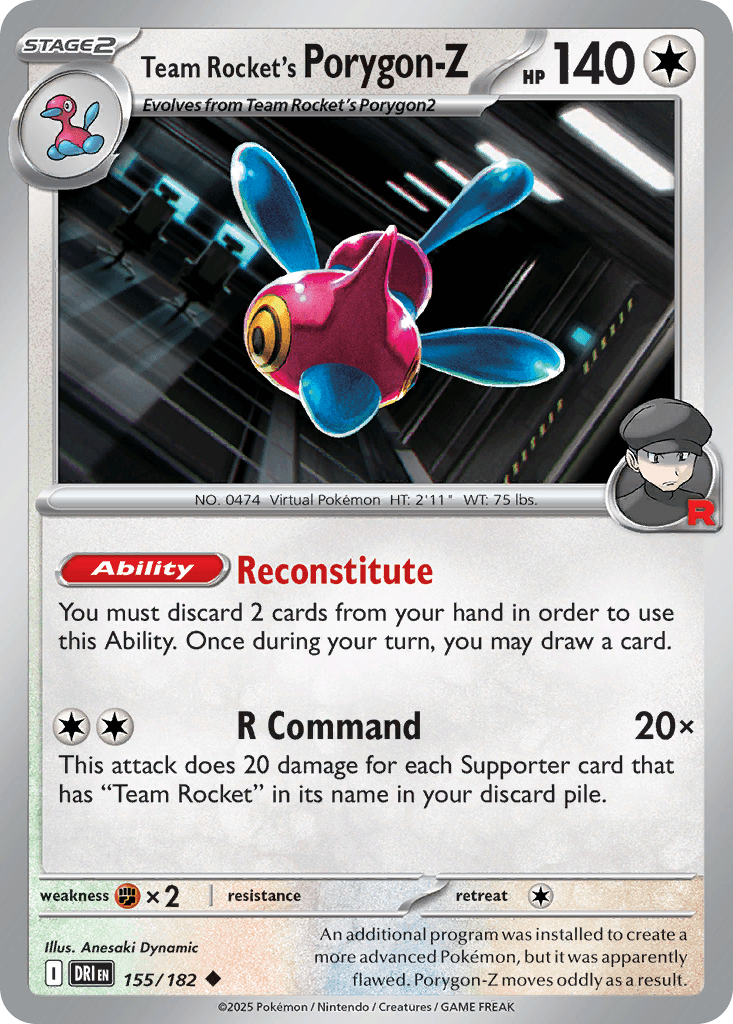 Team Rocket's Porygon-Z 155 — Destined Rivals