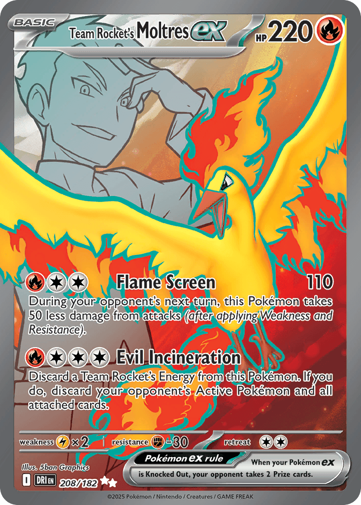 Team Rocket's Moltres ex 208 — Destined Rivals