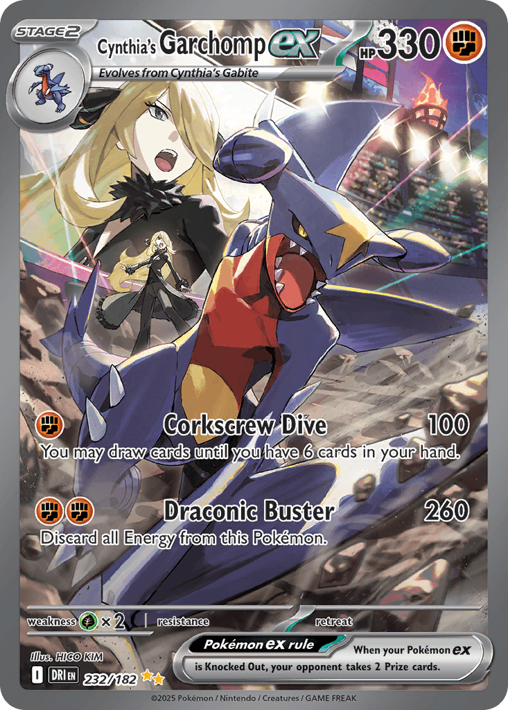 Cynthia's Garchomp ex 232 — Destined Rivals