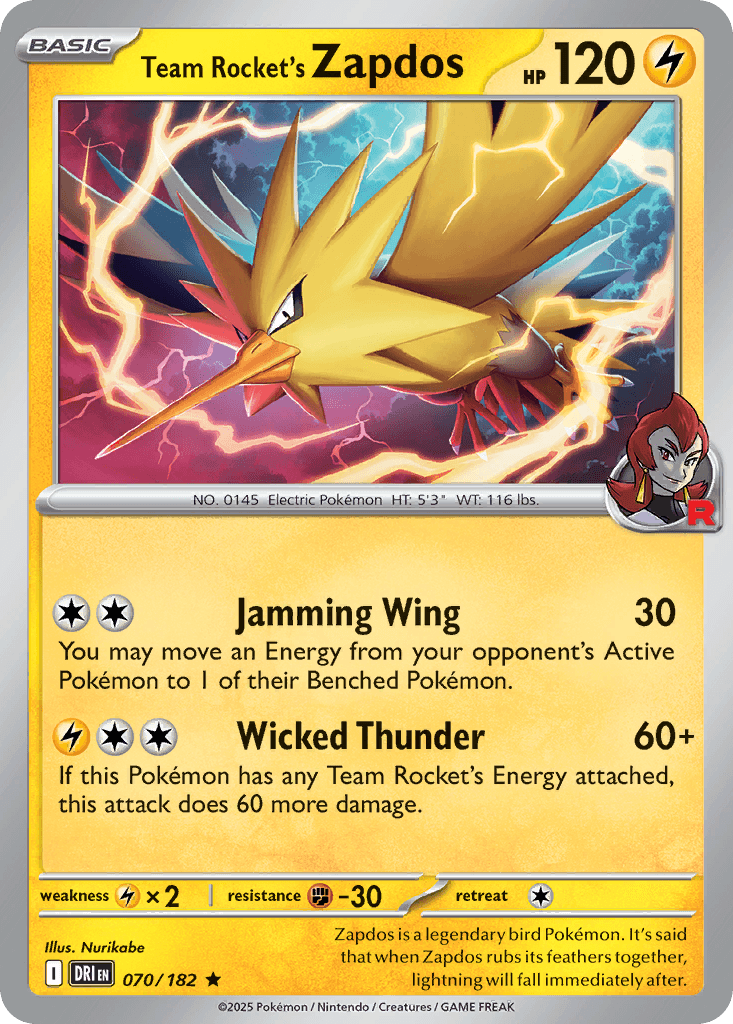 Team Rocket's Zapdos 70