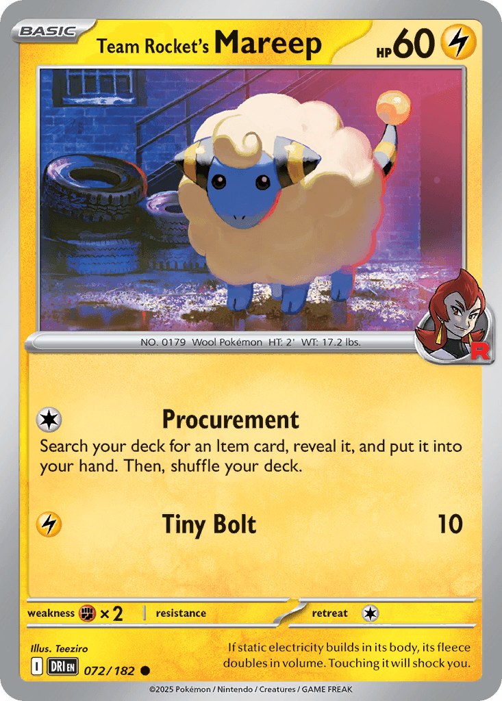 Team Rocket's Mareep 72