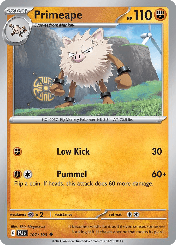Primeape 107 — Scarlet & Violet: Paldea Evolved