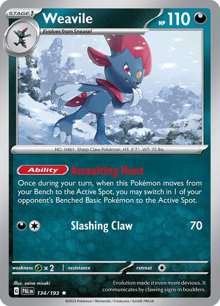 Weavile 134 — Scarlet & Violet: Paldea Evolved
