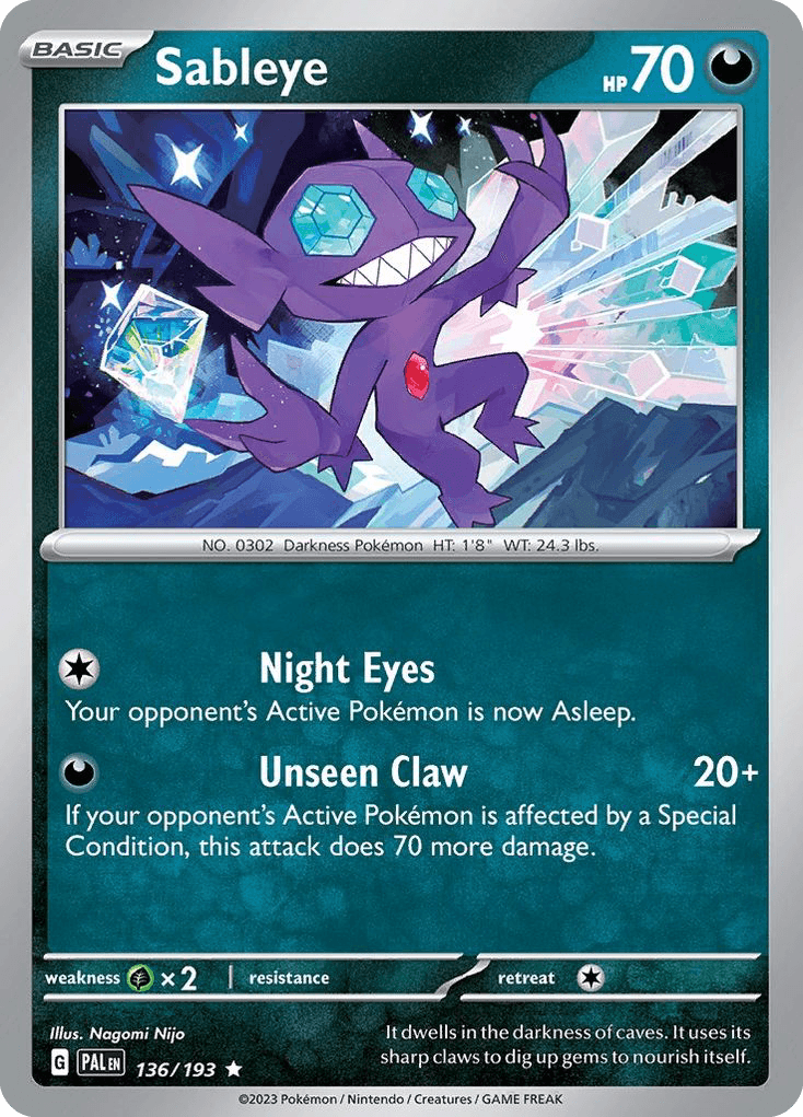 Sableye 136 — Scarlet & Violet: Paldea Evolved