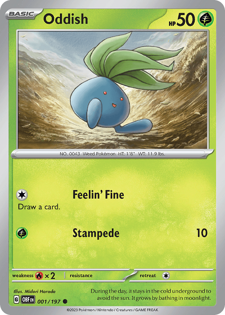 Oddish 1 — Scarlet & Violet: Obsidian Flames