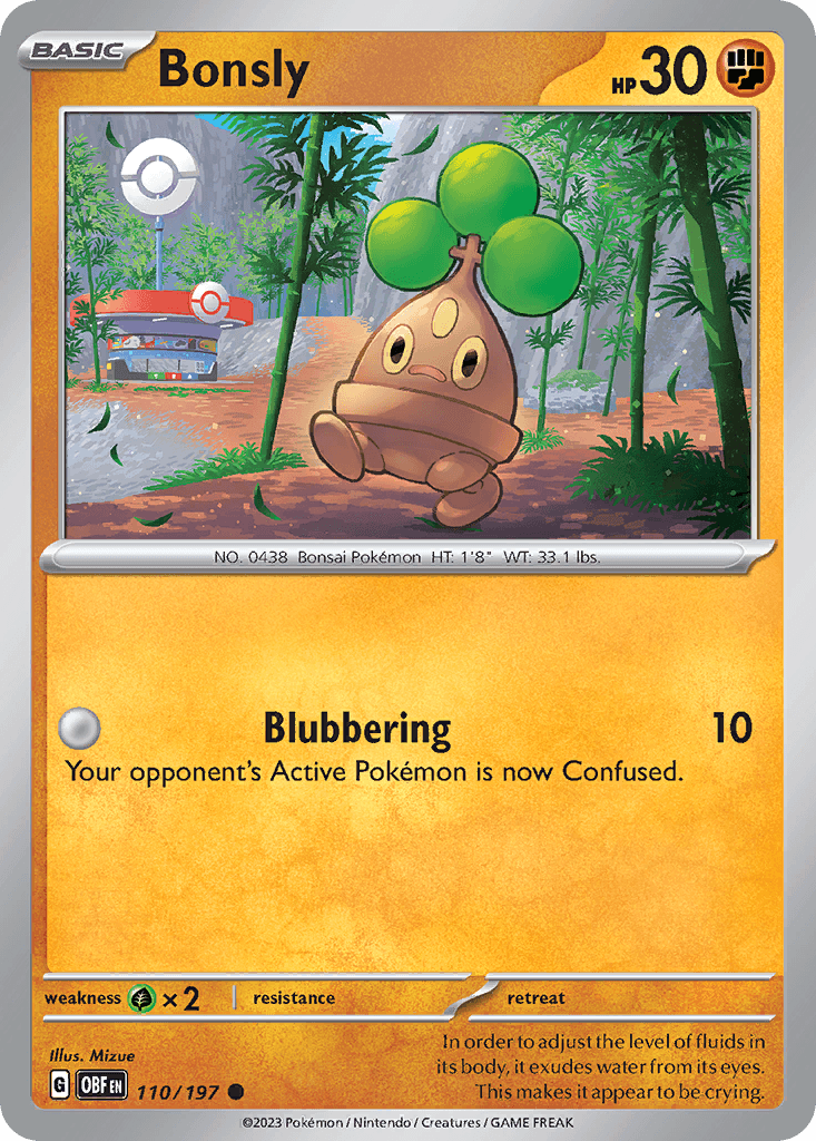 Bonsly 110 — Scarlet & Violet: Obsidian Flames
