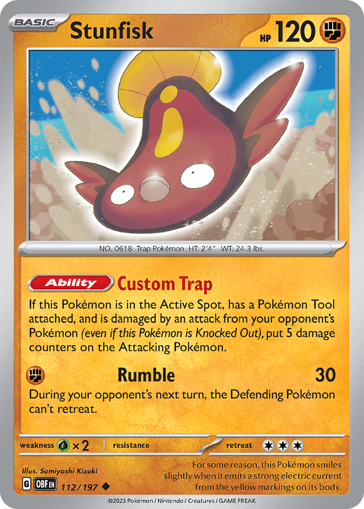 Stunfisk 112 — Scarlet & Violet: Obsidian Flames