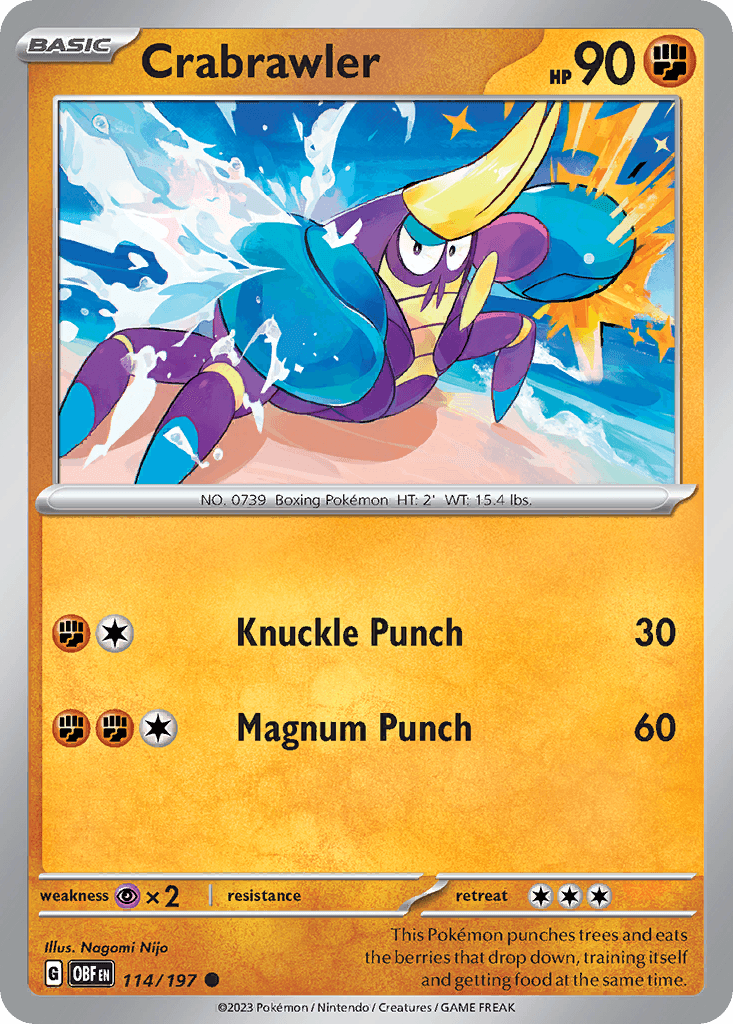 Crabrawler 114 — Scarlet & Violet: Obsidian Flames