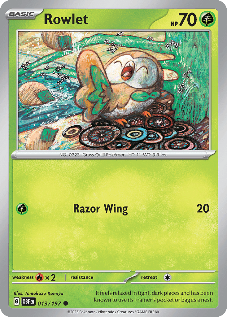 Rowlet 13 — Scarlet & Violet: Obsidian Flames