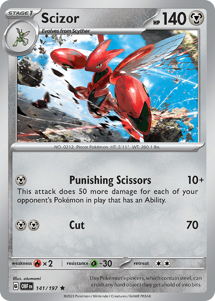 Scizor 141 — Scarlet & Violet: Obsidian Flames