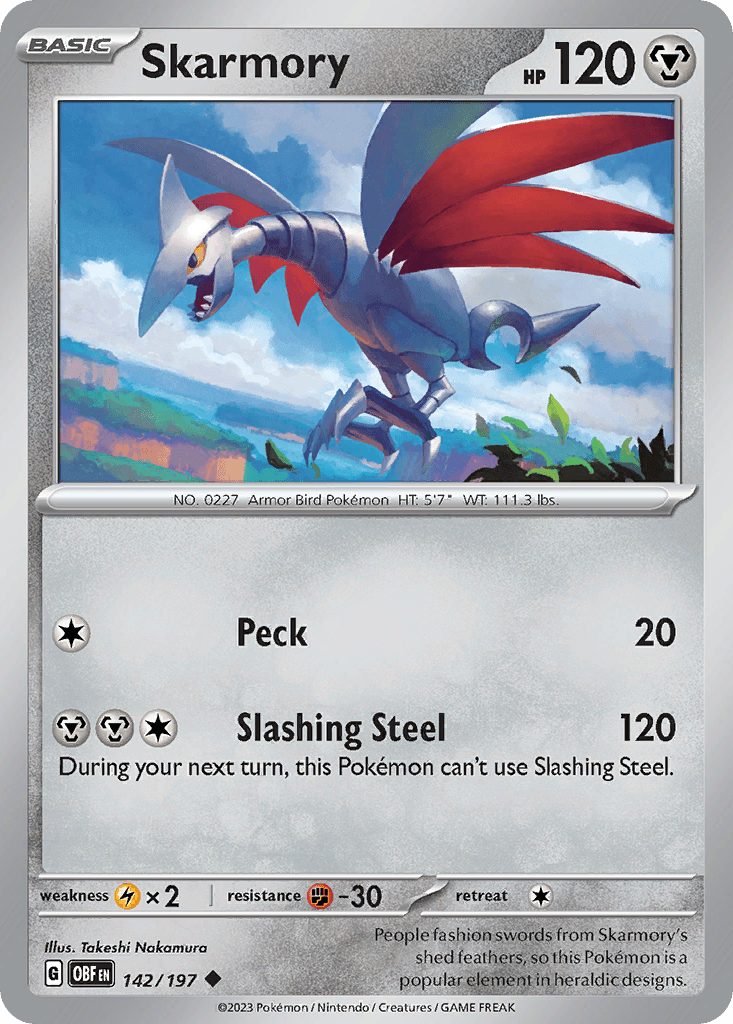 Skarmory 142 — Scarlet & Violet: Obsidian Flames