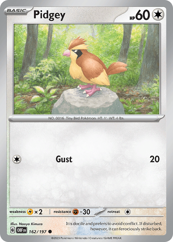 Pidgey 162 — Scarlet & Violet: Obsidian Flames