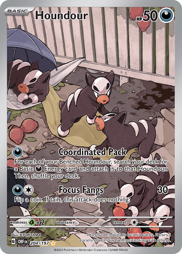 Houndour 204 — Scarlet & Violet: Obsidian Flames