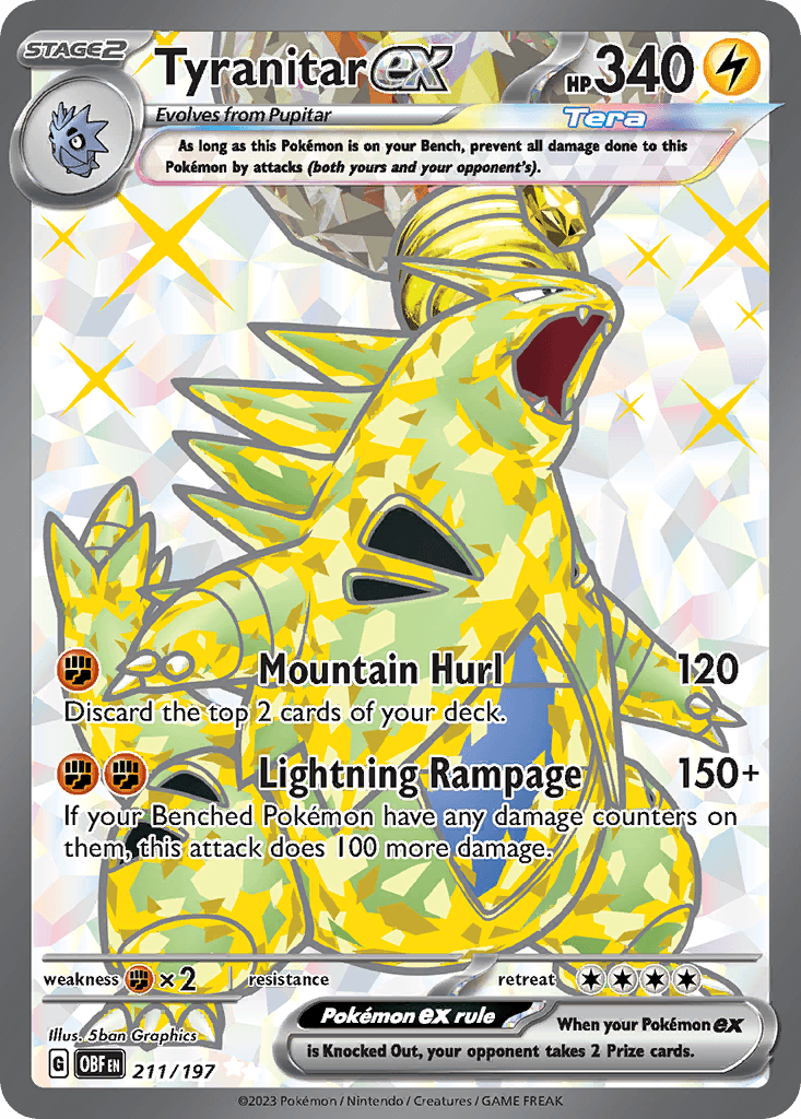 Tyranitar ex 211 — Scarlet & Violet: Obsidian Flames
