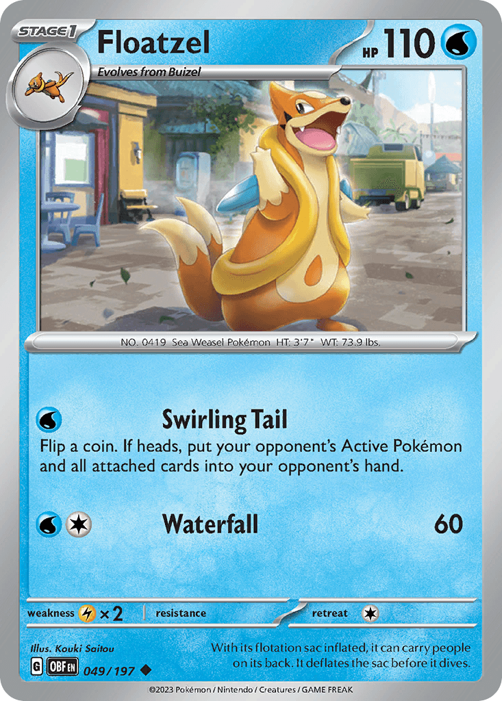 Floatzel 49 — Scarlet & Violet: Obsidian Flames