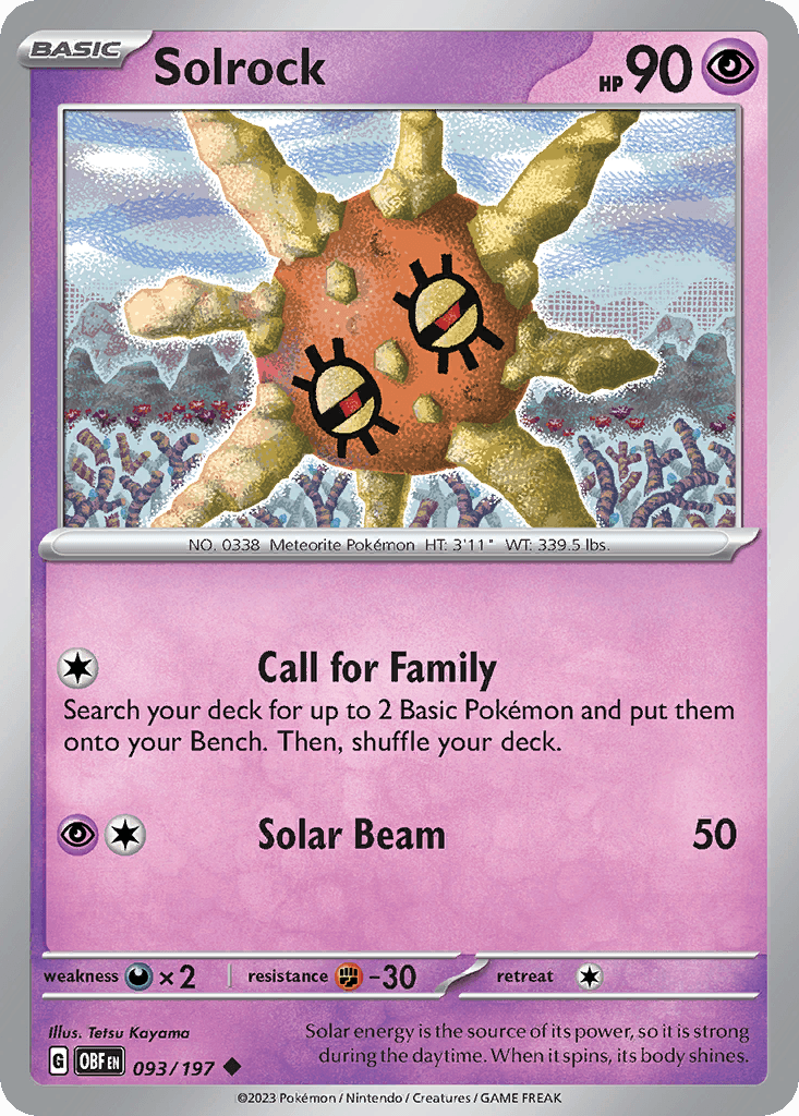 Solrock 93 — Scarlet & Violet: Obsidian Flames