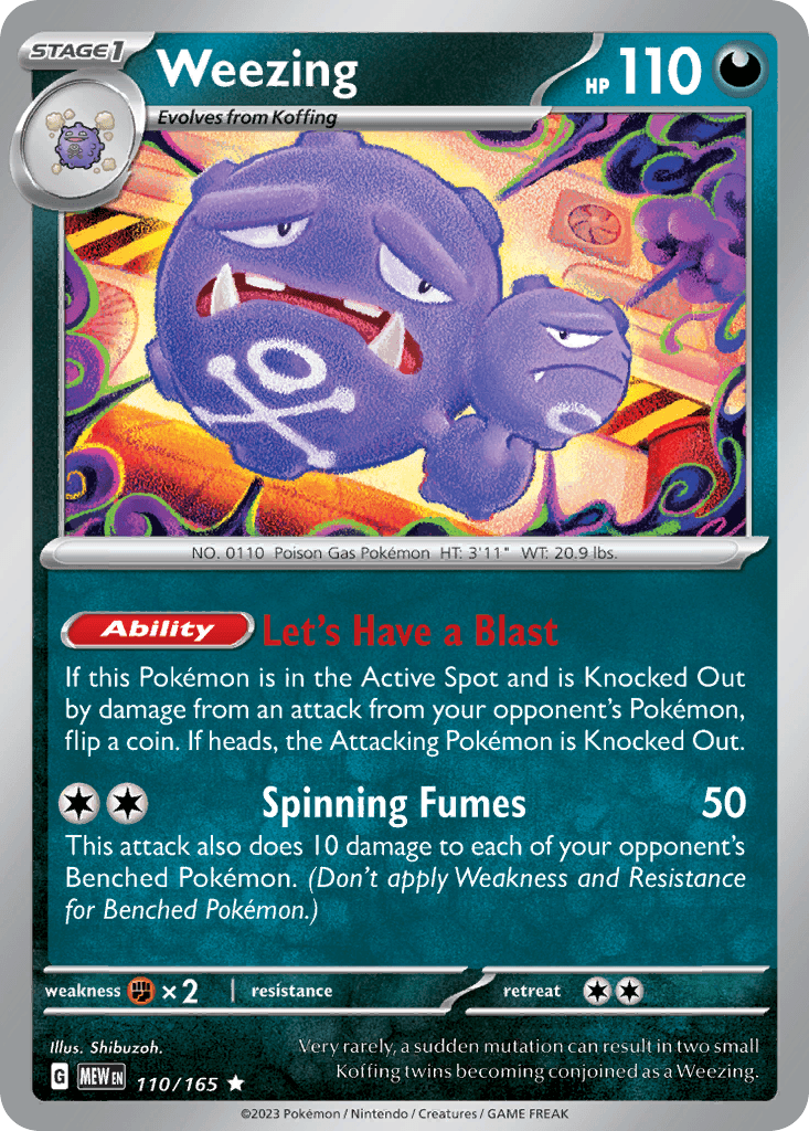 Weezing 110 — Scarlet & Violet: Pokémon 151