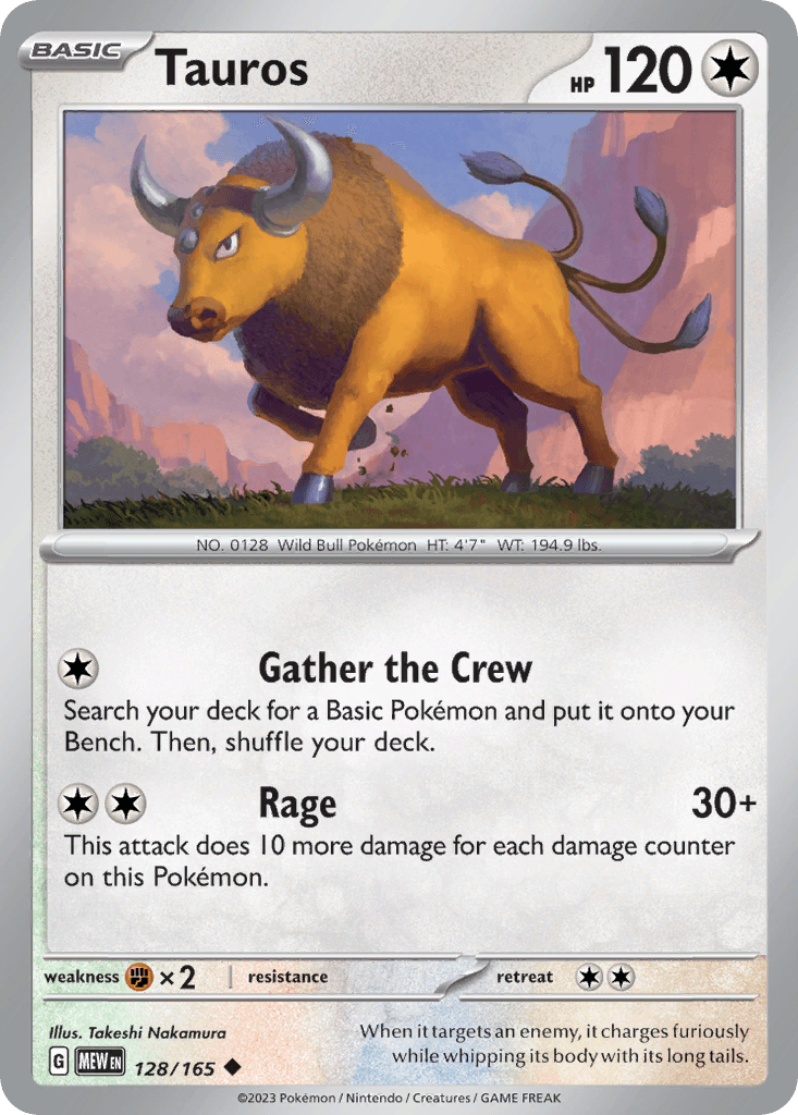 Tauros 128 — Scarlet & Violet: Pokémon 151
