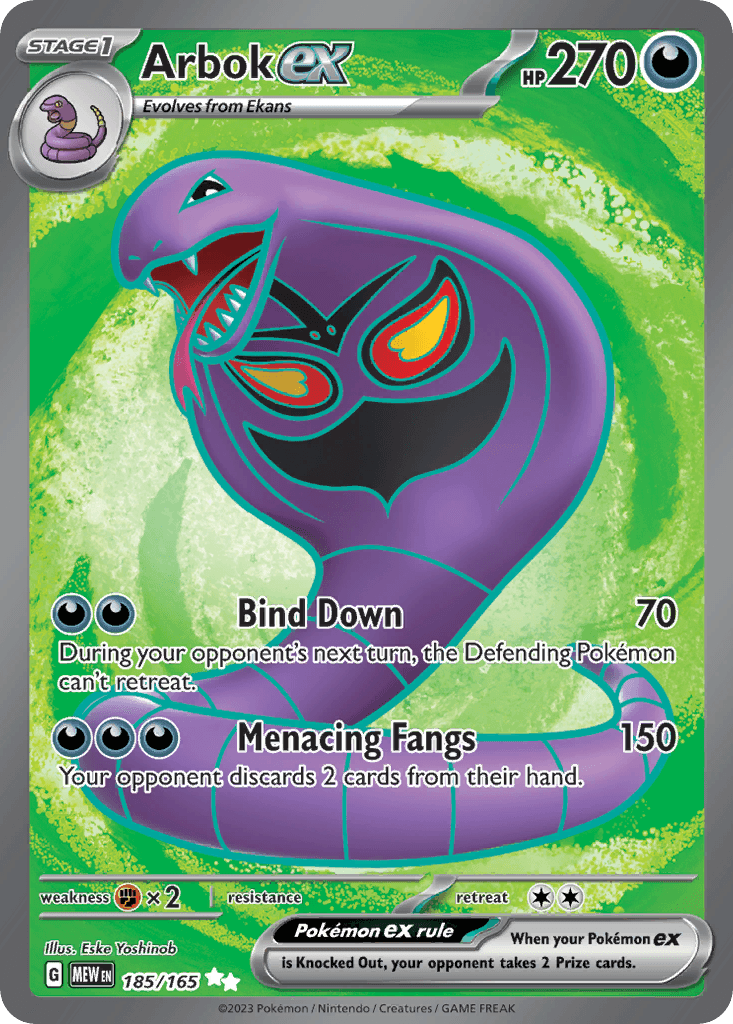 Arbok ex 185 — Scarlet & Violet: Pokémon 151