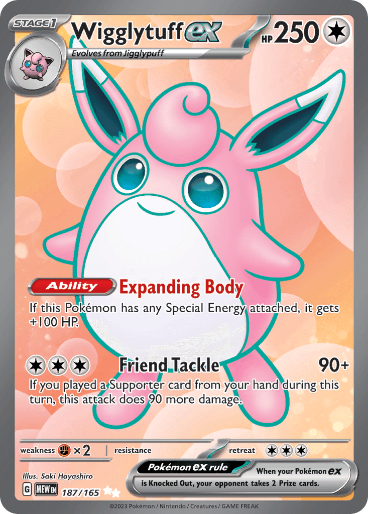 Wigglytuff ex 187 — Scarlet & Violet: Pokémon 151