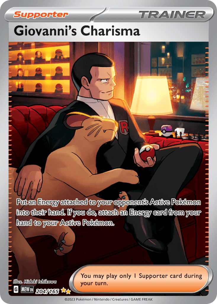 Giovanni's Charisma 204 — Scarlet & Violet: Pokémon 151