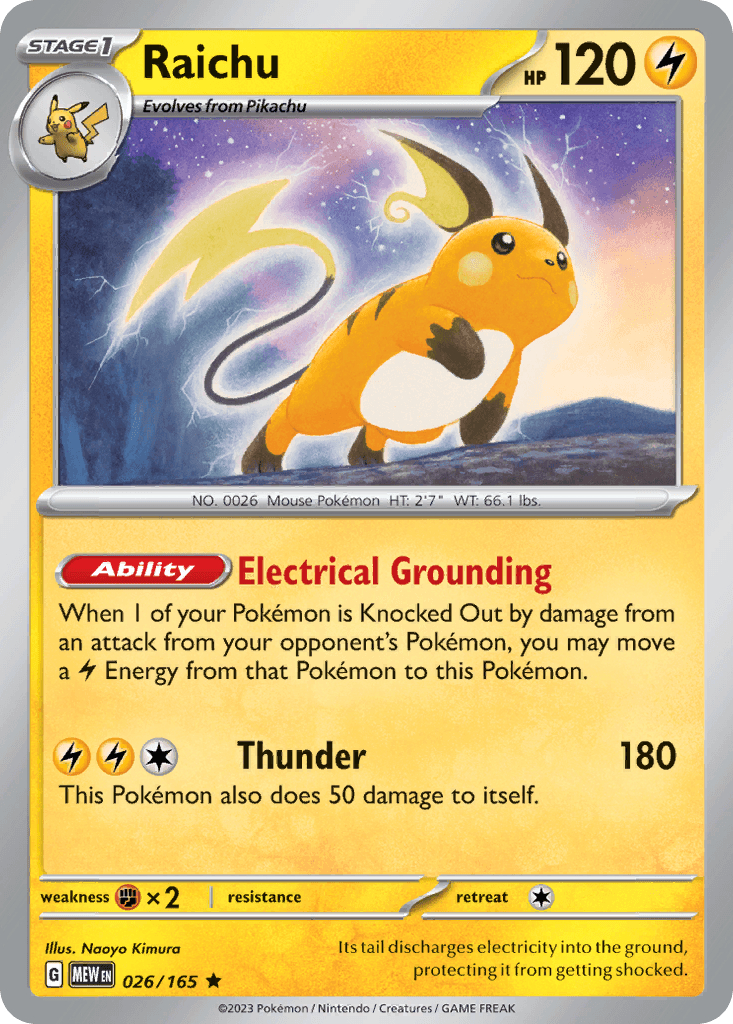 Raichu 26 — Scarlet & Violet: Pokémon 151